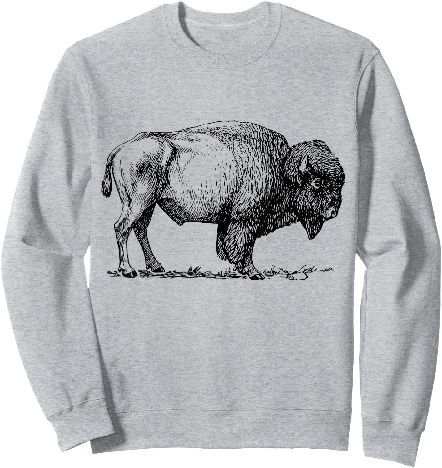 Buffalo American Bison Classic Print Sweatshirt - Sweatshirt | Ash