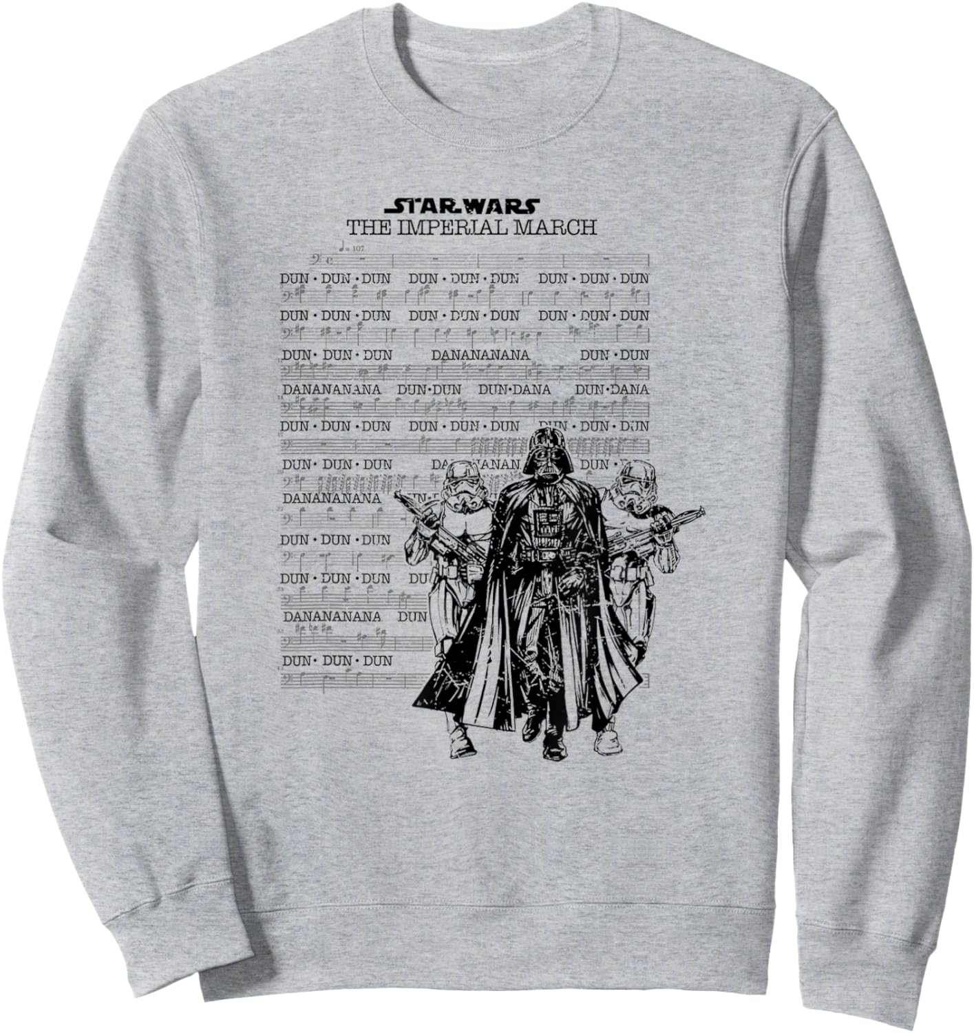 Star Wars Classic Imperial March Partitures Group Shot Sweatshirt - Sweatshirt | Ash