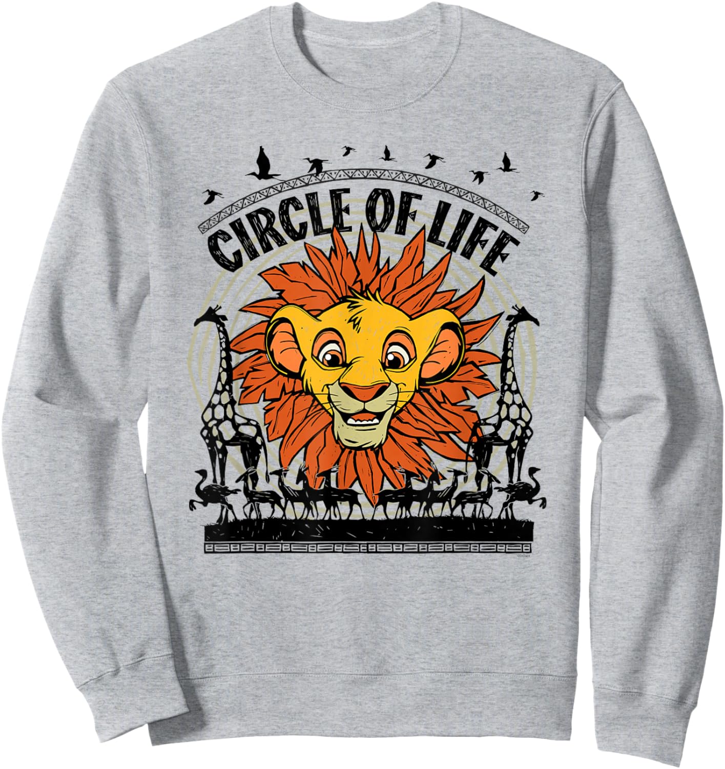 Disney The Lion King 30th Anniversary Simba Circle of Life Sweatshirt - Sweatshirt | Ash