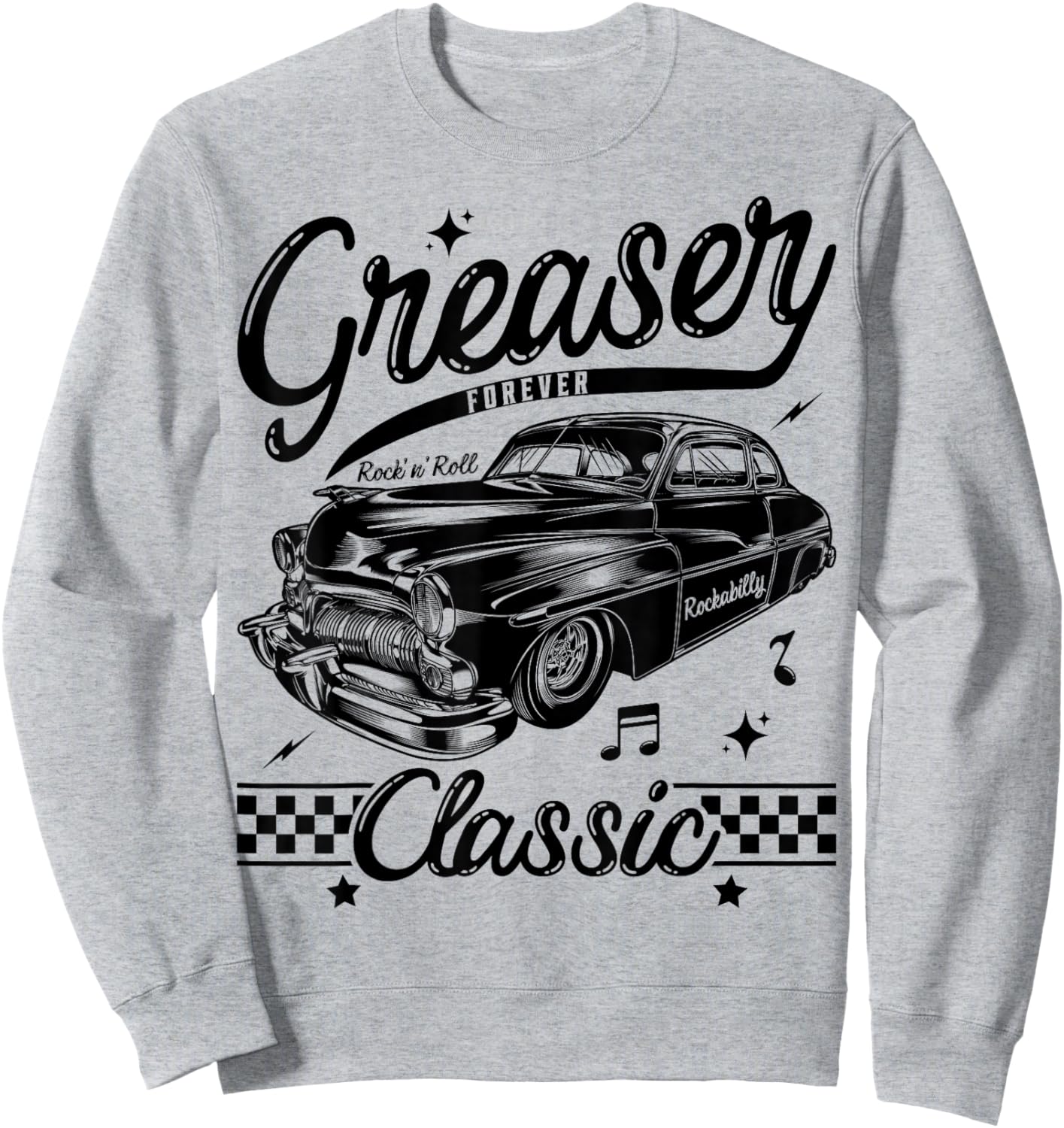 Greaser Forever 1950s Sock Hop Retro 50s Vintage Rockabilly Sweatshirt - Sweatshirt | Ash