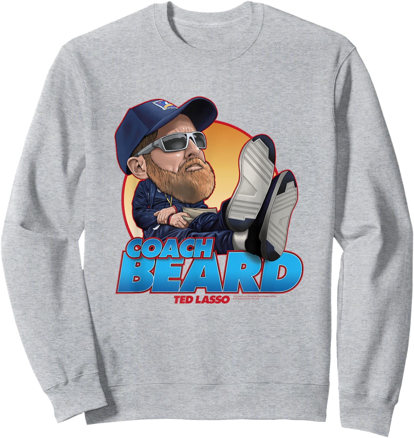 Ted Lasso Bobblehead Coach Beard Sweatshirt - Sweatshirt | Ash
