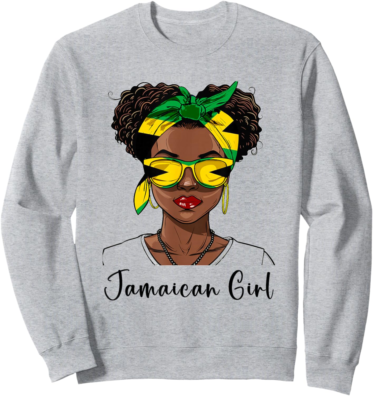 Jamaica Flag Outfit for Woman Girl Souvenirs Jamaican Sweatshirt - Sweatshirt | Ash