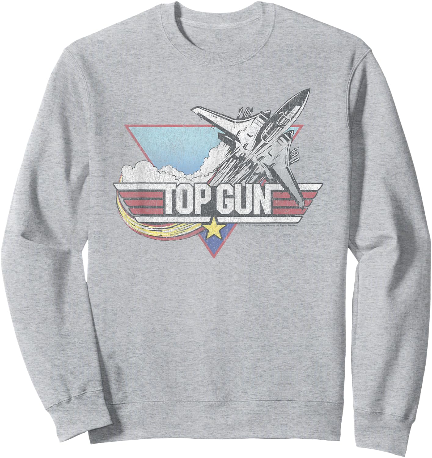 Top Gun Retro Jet Logo Sweatshirt - Sweatshirt | Ash