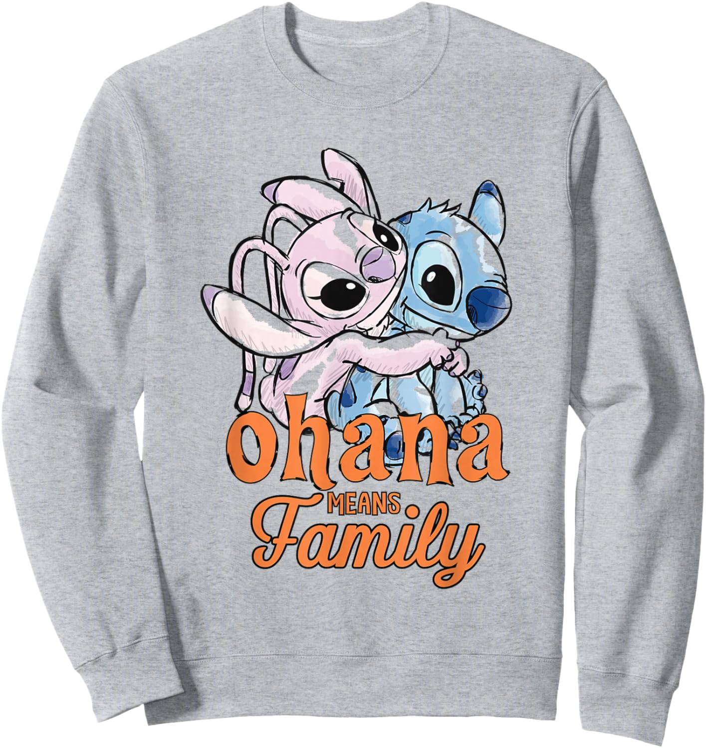 Lilo & Stitch Ohana Angel Hug Sweatshirt - Sweatshirt | Ash
