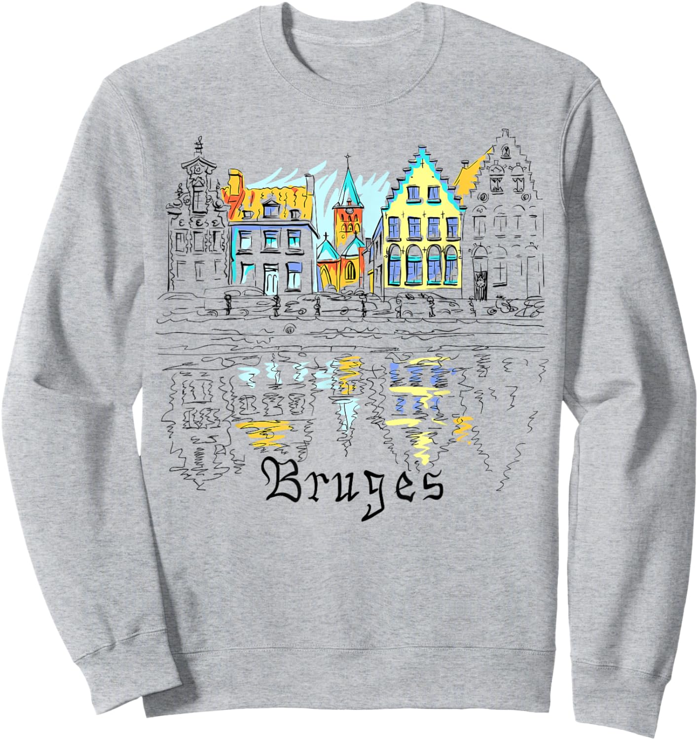 Travel Europe Belgium Bruges Family Vacation Souvenir Sweatshirt - Sweatshirt | Ash