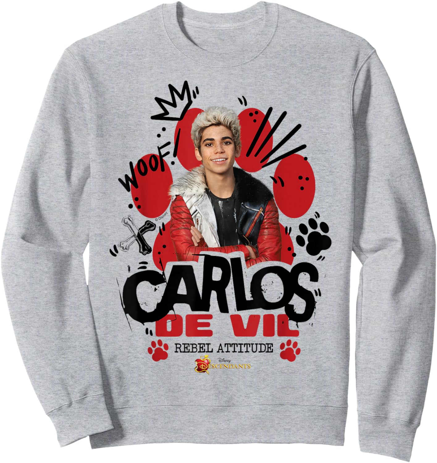 Descendants - Carlos De Vil Rebel Attitude Sweatshirt - Sweatshirt | Ash