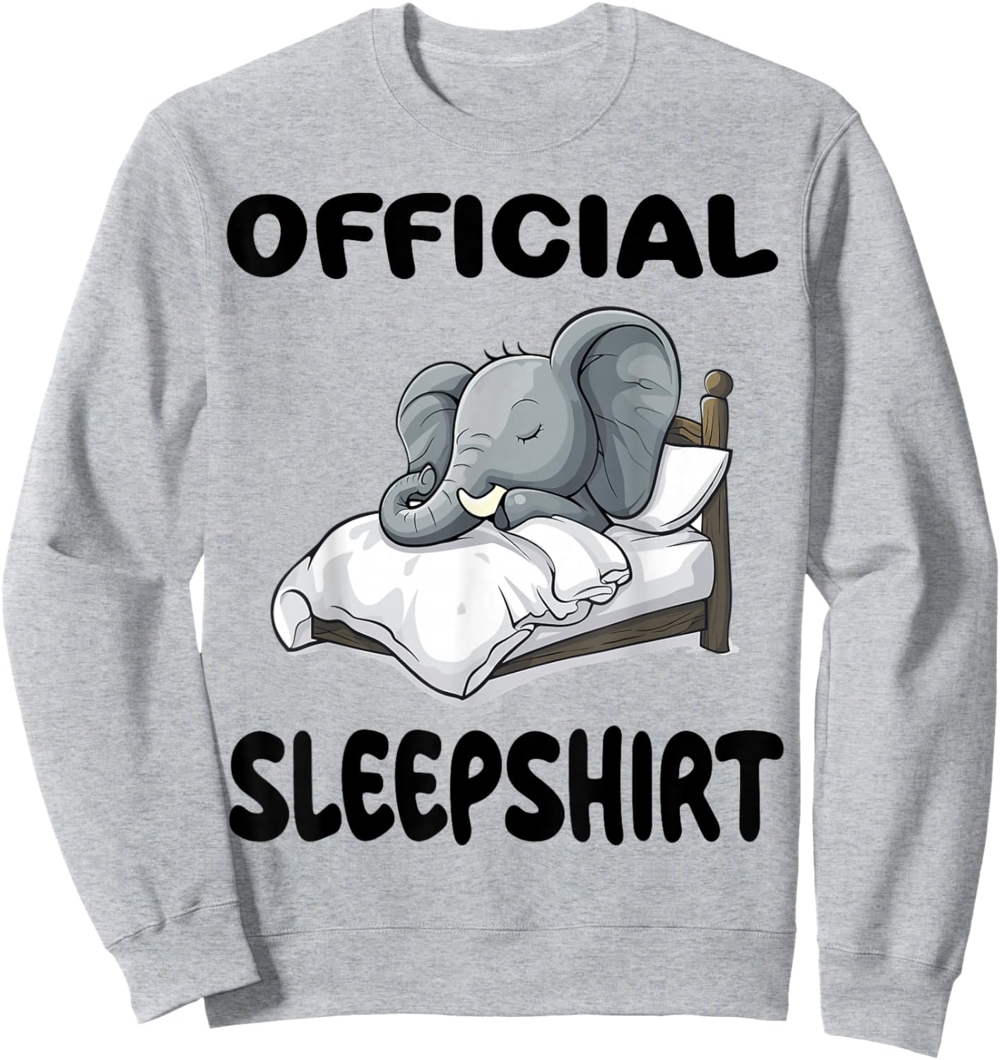 Elephant Animal Official Sleepshirt Pajamas Nightgown Sweatshirt - Sweatshirt | Ash