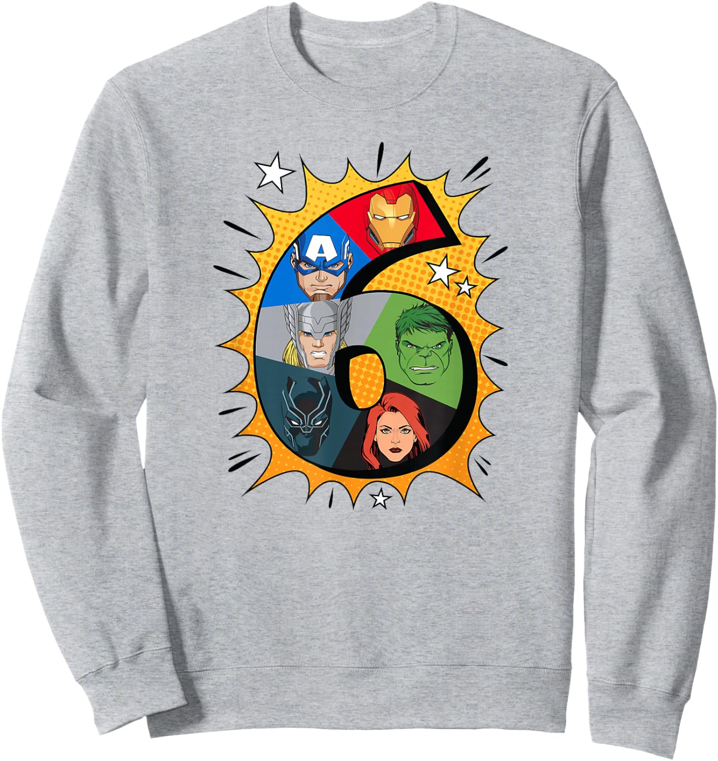 Marvel Avengers Comic Super Heroes 6th Birthday Sweatshirt - Sweatshirt | Ash