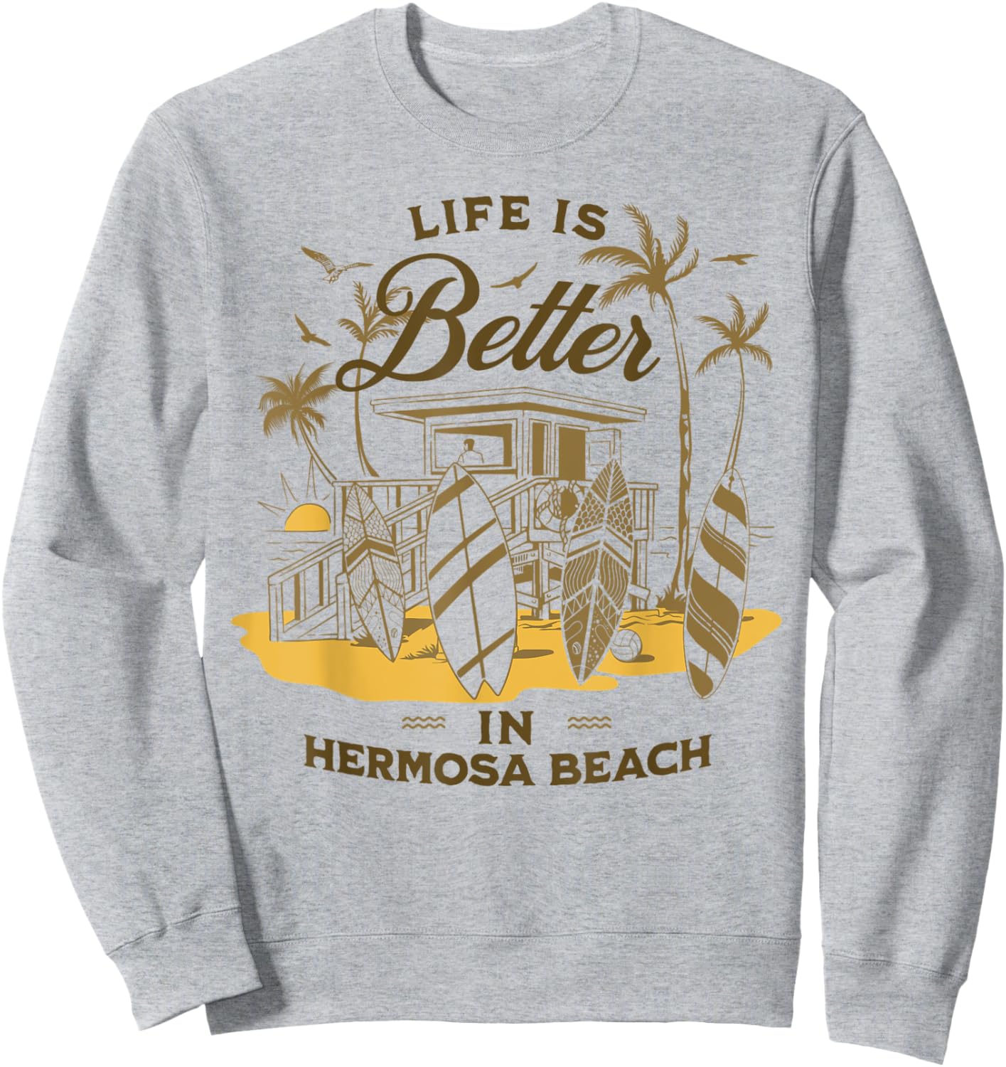 Hermosa Beach Sweatshirt - Sweatshirt | Ash