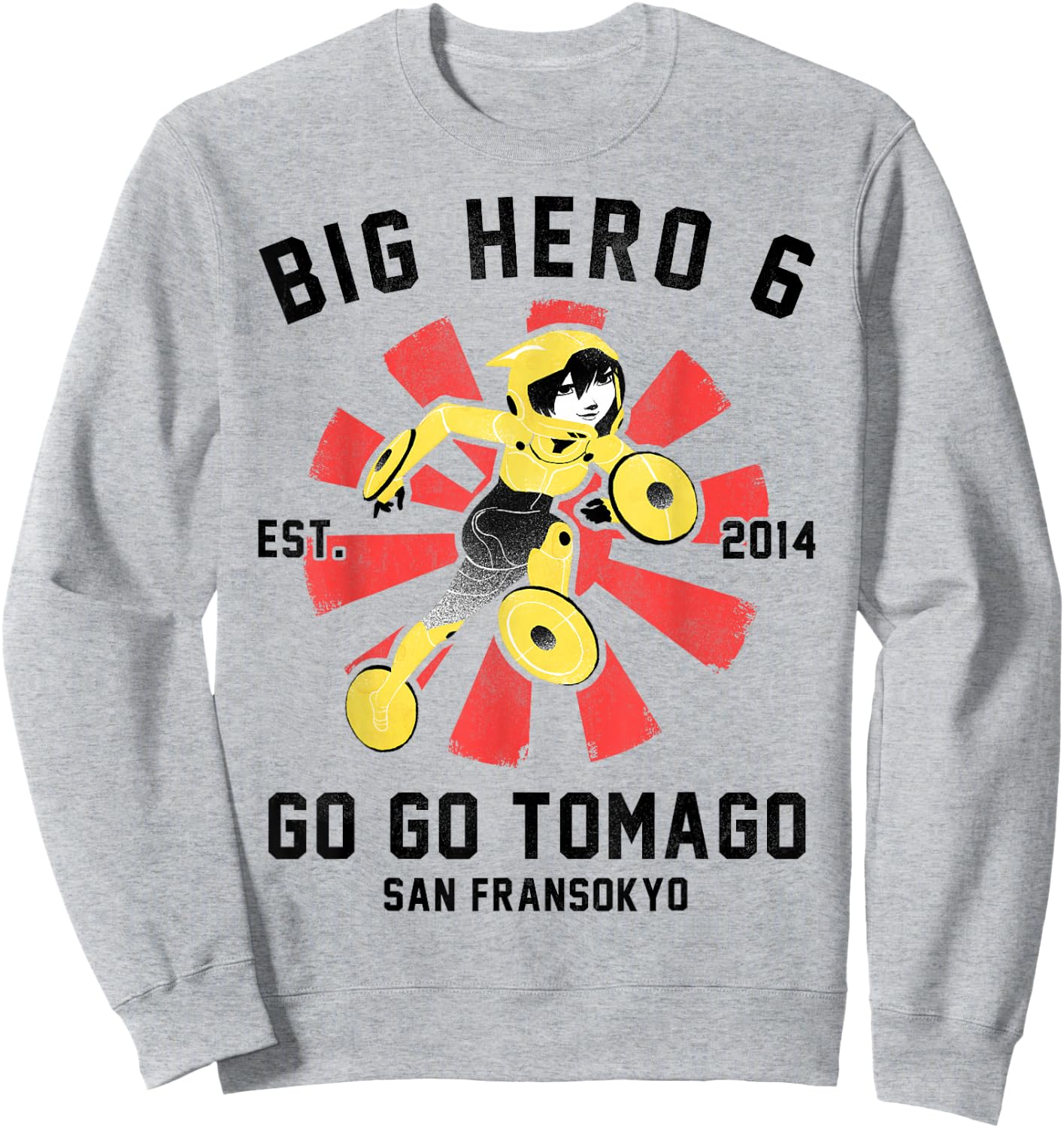 Disney Big Hero 6 Go Go Tomago Poster Graphic Sweatshirt - Sweatshirt | Ash