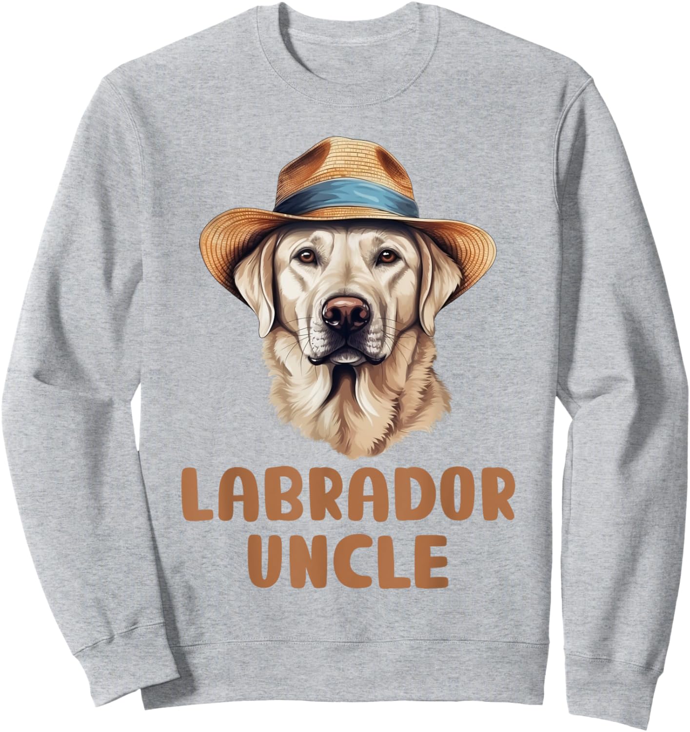 Cute Labrador Uncle Dog Lovers Gift Funny Puppy Lab Owner Women Kids Sweatshirt - Sweatshirt | Ash