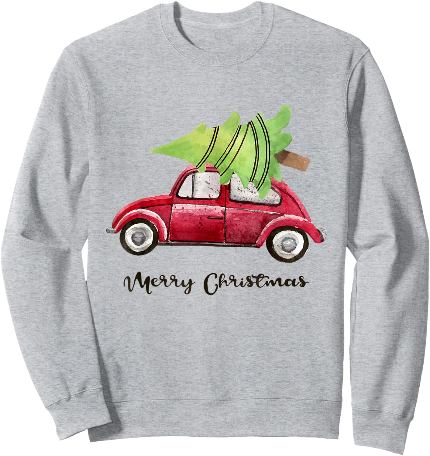 Red Truck Christmas Tree Pajamas Sweatshirt - Sweatshirt | Ash