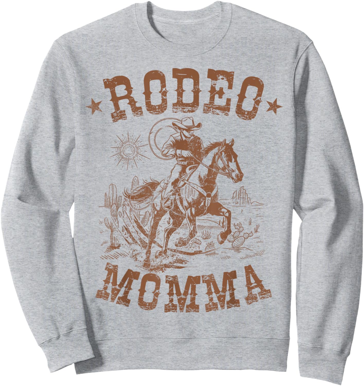Rodeo Momma Western Cowboy Family Matching Mother's Day Sweatshirt - Sweatshirt | Ash