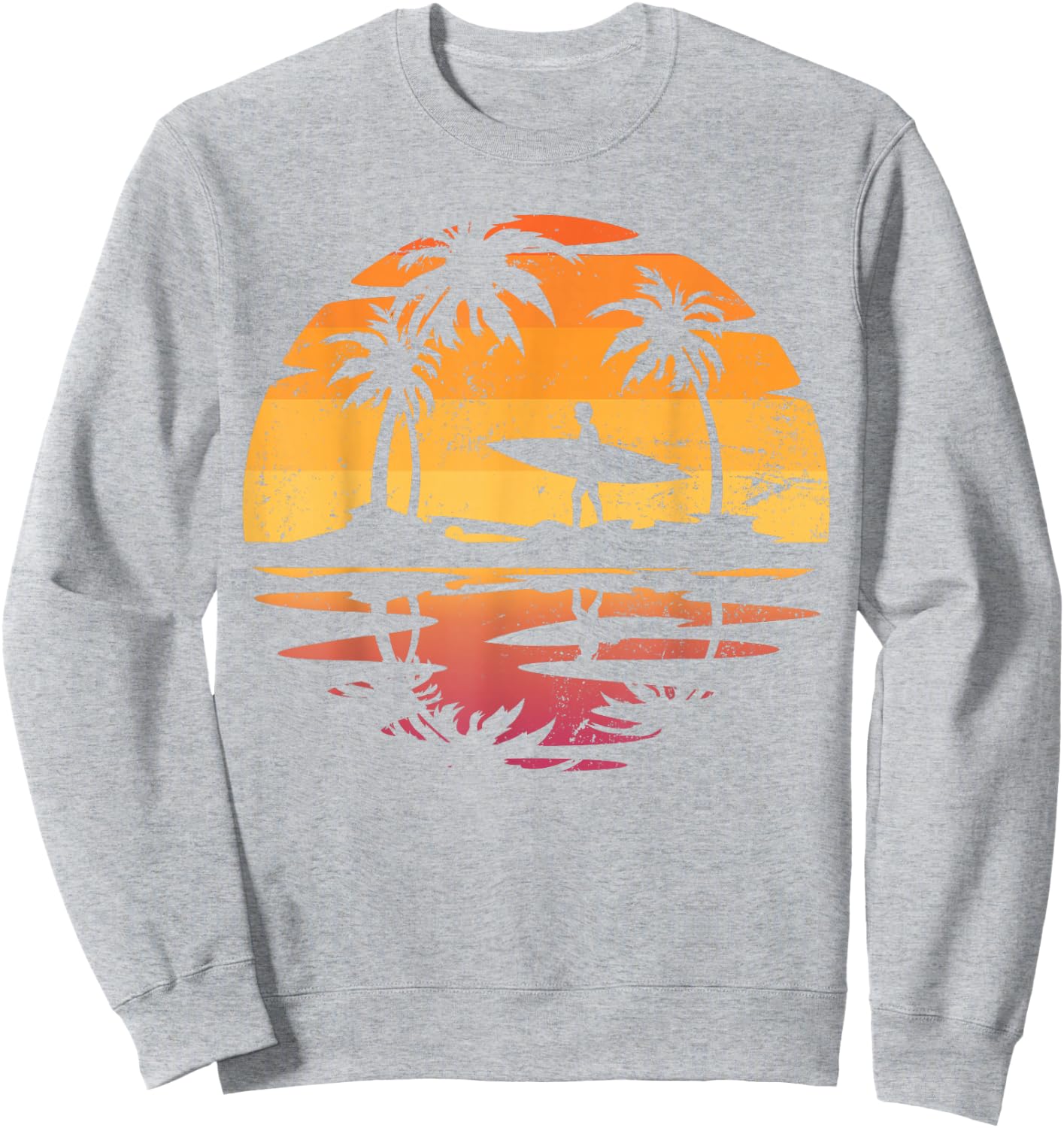 Water Sports Surfer Tropical Summer Sunset Surfing Sweatshirt - Sweatshirt | Ash