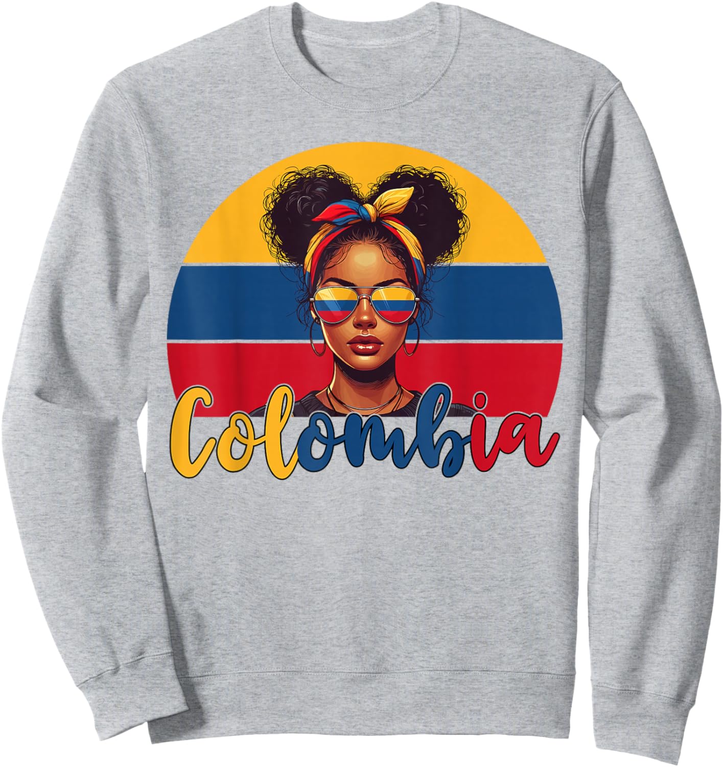 Colombian Girl Colombia Flag Proud Afro Colombian Women Sweatshirt - Sweatshirt | Ash