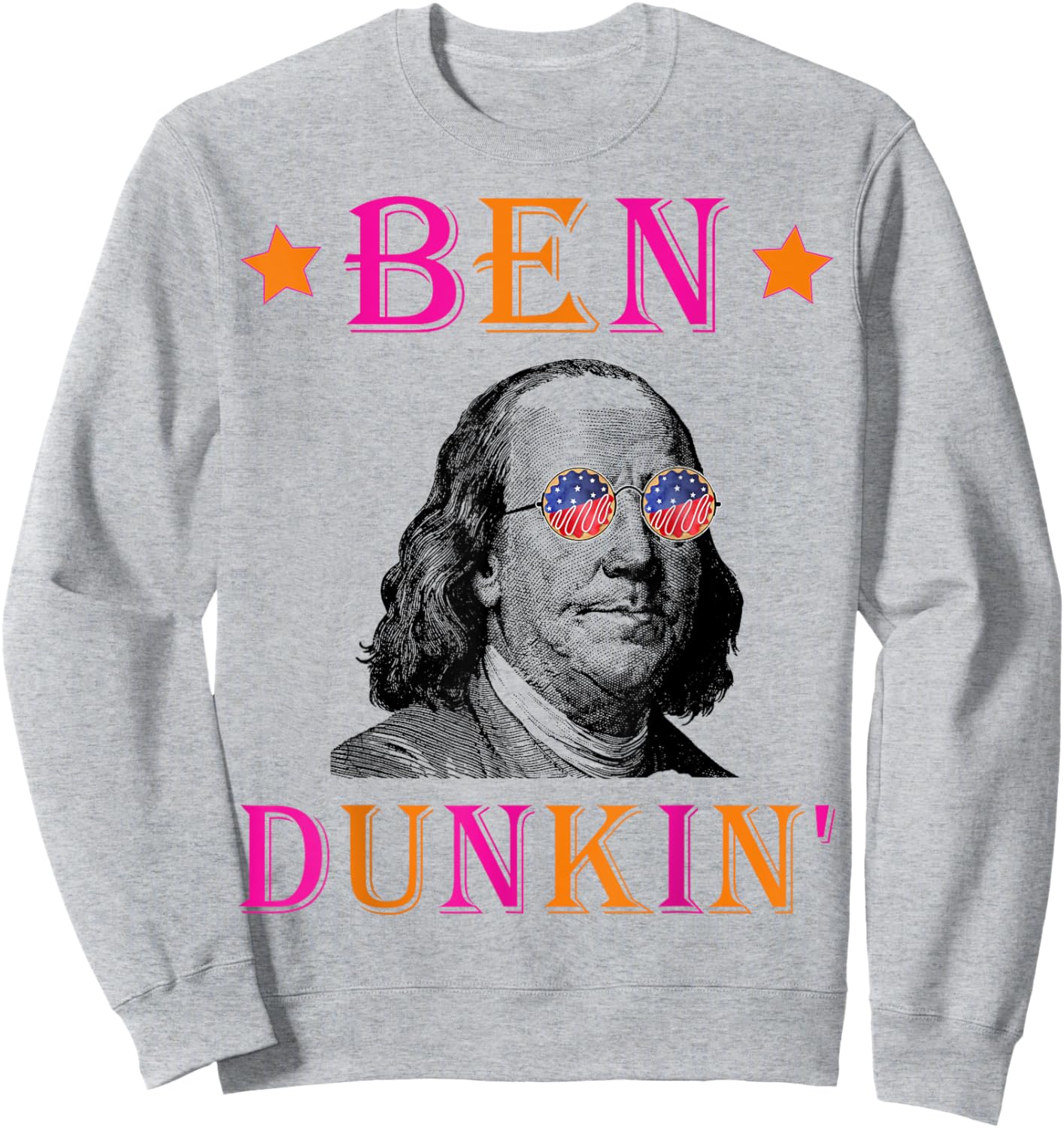 Patriotic Sweet Doughnut Co. 4th July Ben Dunkin Sweatshirt - Sweatshirt | Ash