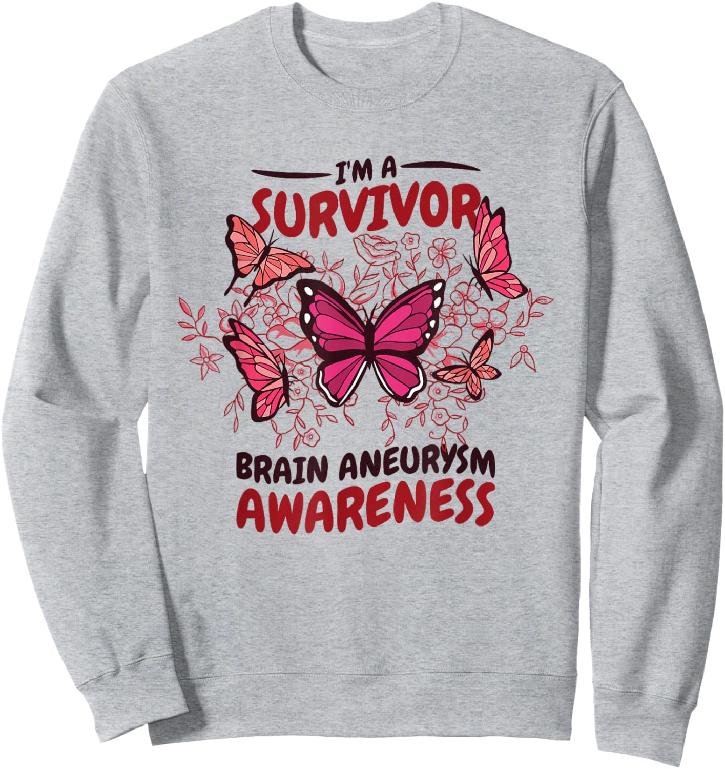 I'M A Survivor Brain Aneurysm Awareness, Aneurysm Awareness Sweatshirt - Sweatshirt | Ash