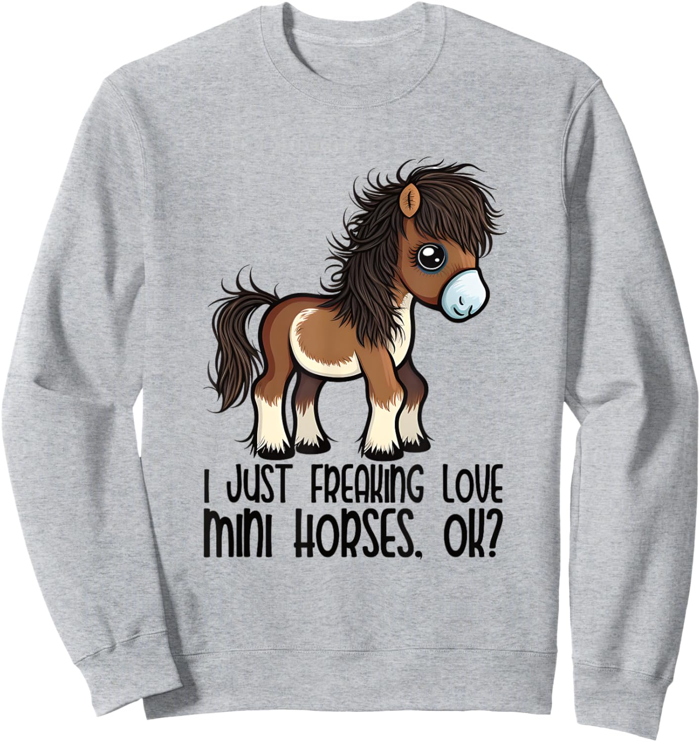 Miniature Horse Mini Horse Pet Tiny Horse Lover Pony Tie Dye Sweatshirt - Sweatshirt | Ash