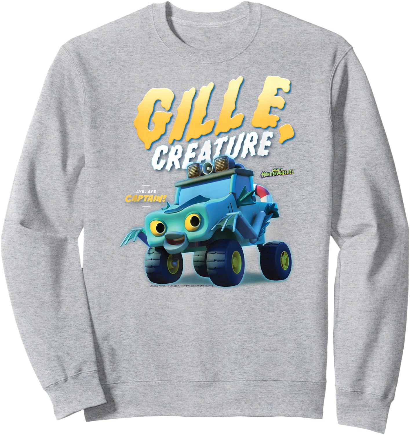 DreamWorks Mighty MonsterWheelies Gille Creature Sweatshirt - Sweatshirt | Ash