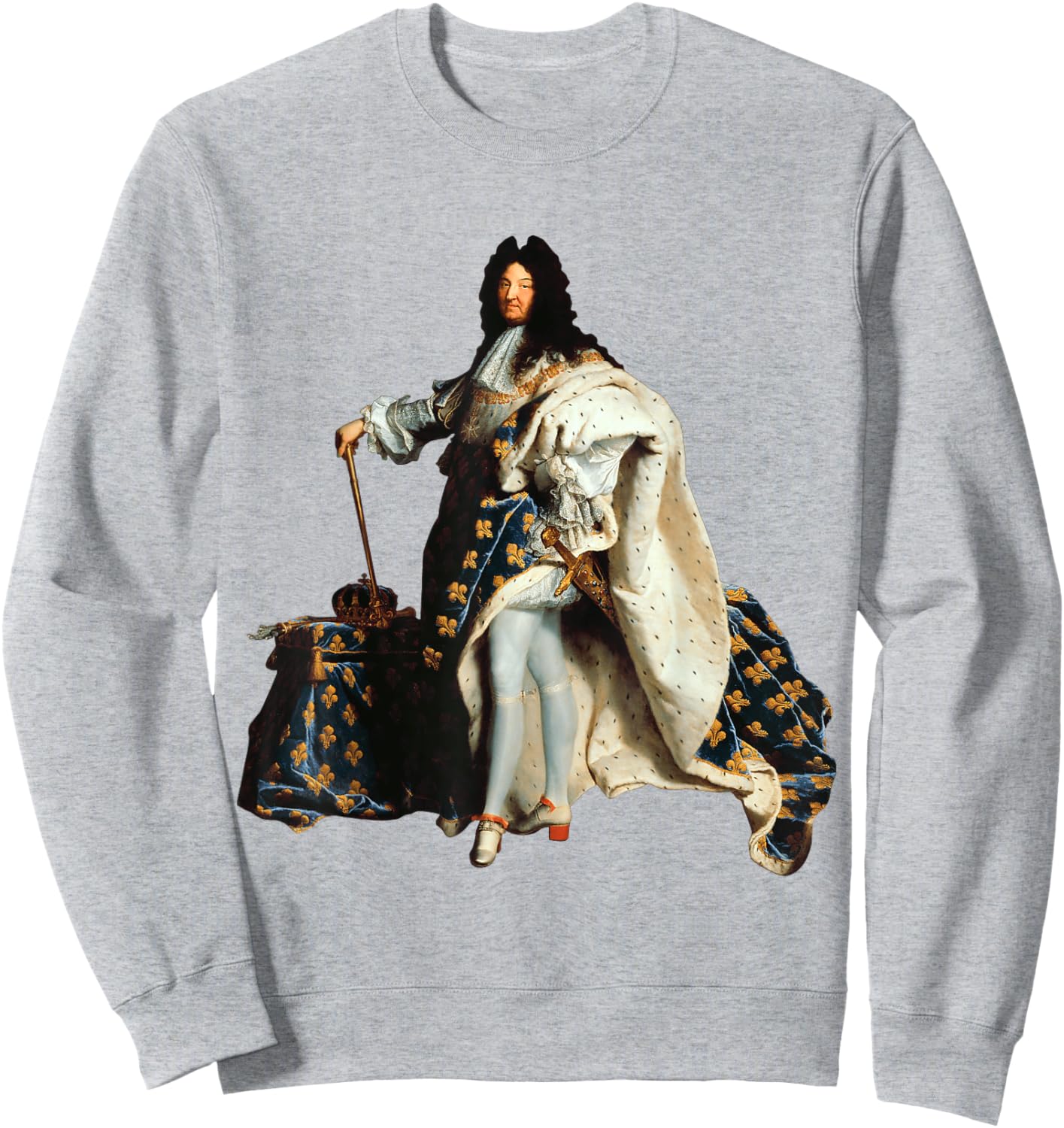 Louis XIV, Louis 14, French King Royalist Fleur de Lys Sweatshirt - Sweatshirt | Ash