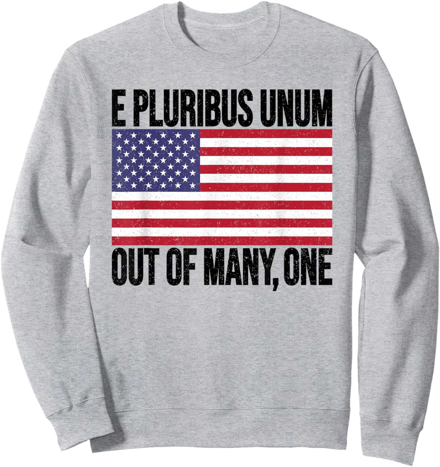 E PLURIBUS UNUM USA FLAG Men Sweatshirt - Sweatshirt | Ash