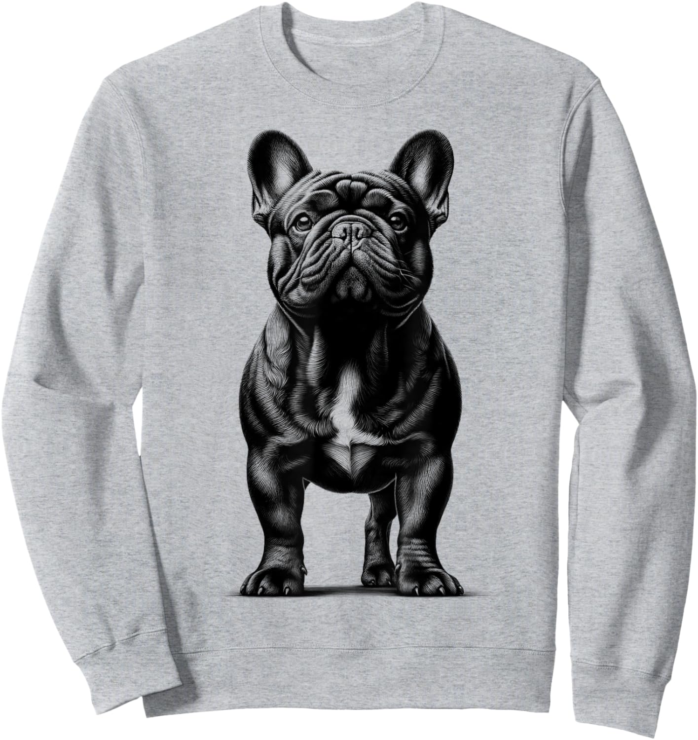 Cute French Bulldog in Proud Pose Sweatshirt - Sweatshirt | Ash