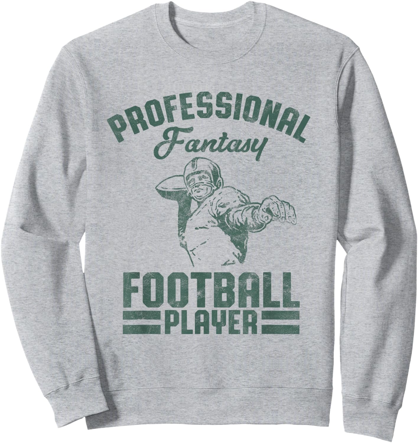 Fantasy Football Player Retro Design Party Kit Trophy Gift Sweatshirt - Sweatshirt | Ash
