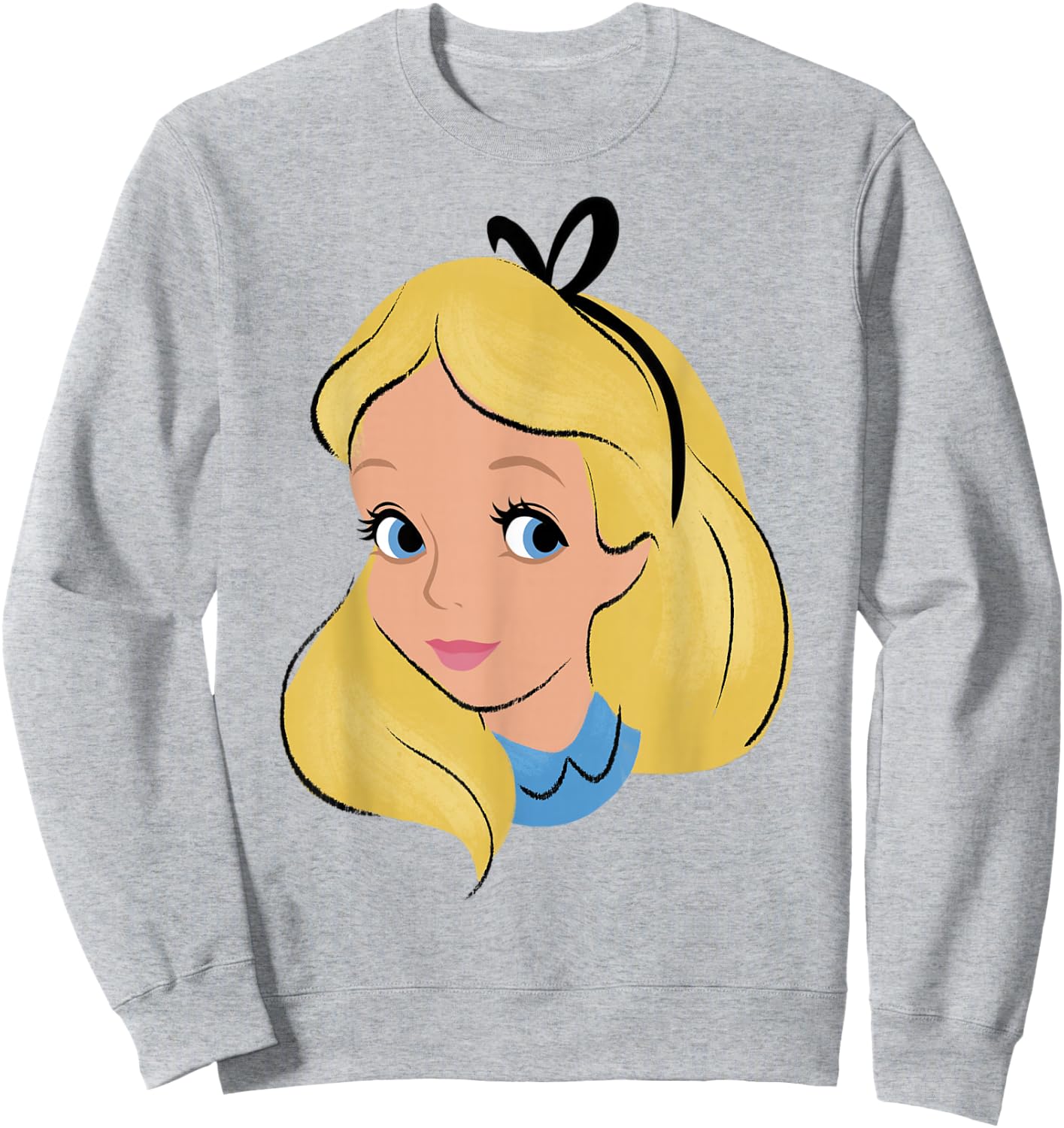 Disney Alice in Wonderland Alice Big Face Sweatshirt - Sweatshirt | Ash