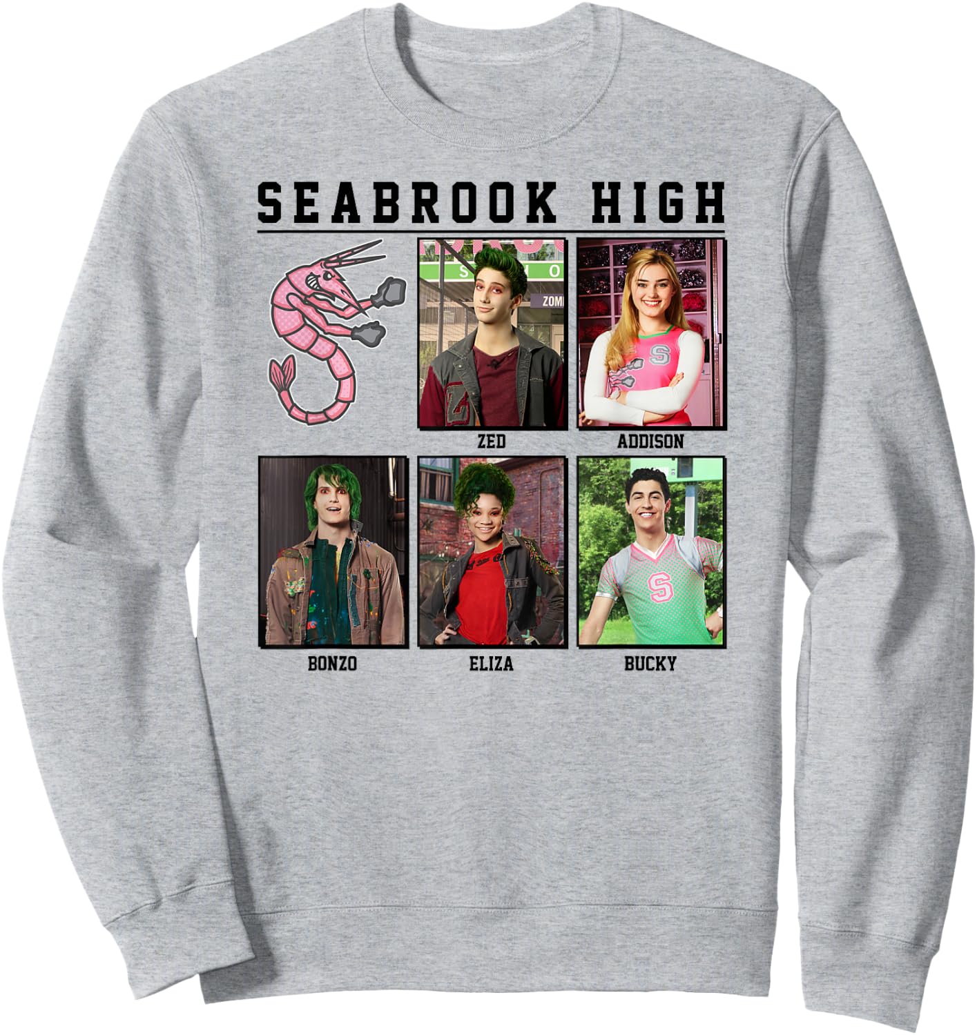 Zombies - Seabrook Yearbook Zed Addison Bonzo Eliza Bucky Sweatshirt - Sweatshirt | Ash