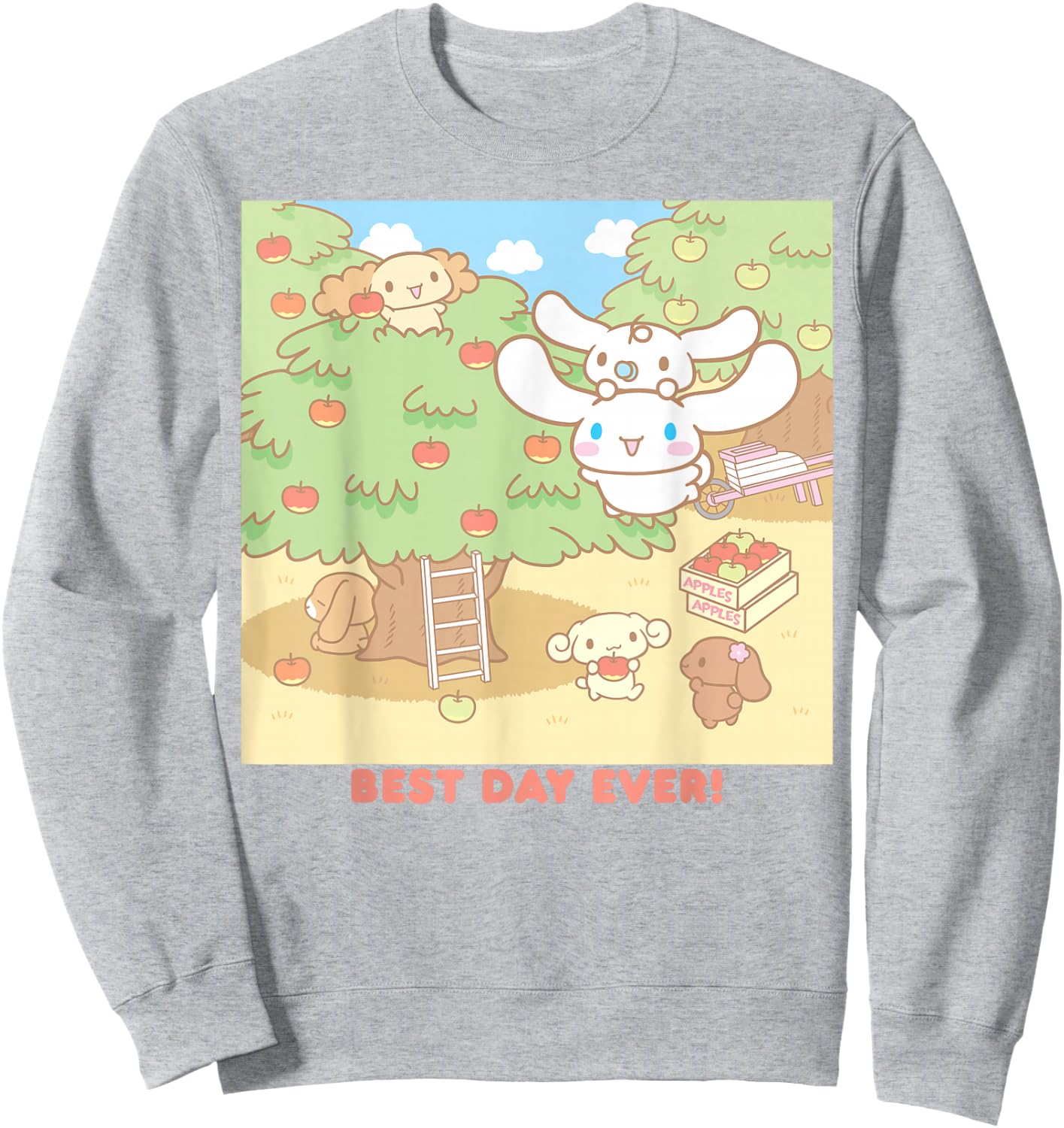 Cinnamoroll Best Day Ever Apple Picking Sweatshirt - Sweatshirt | Ash