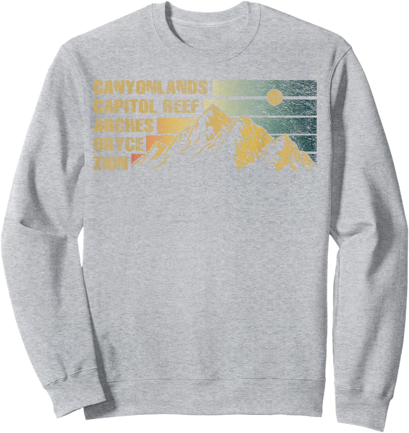Vintage Utah Souvenir Big 5 Utah Mighty Five National Park Sweatshirt - Sweatshirt | Ash