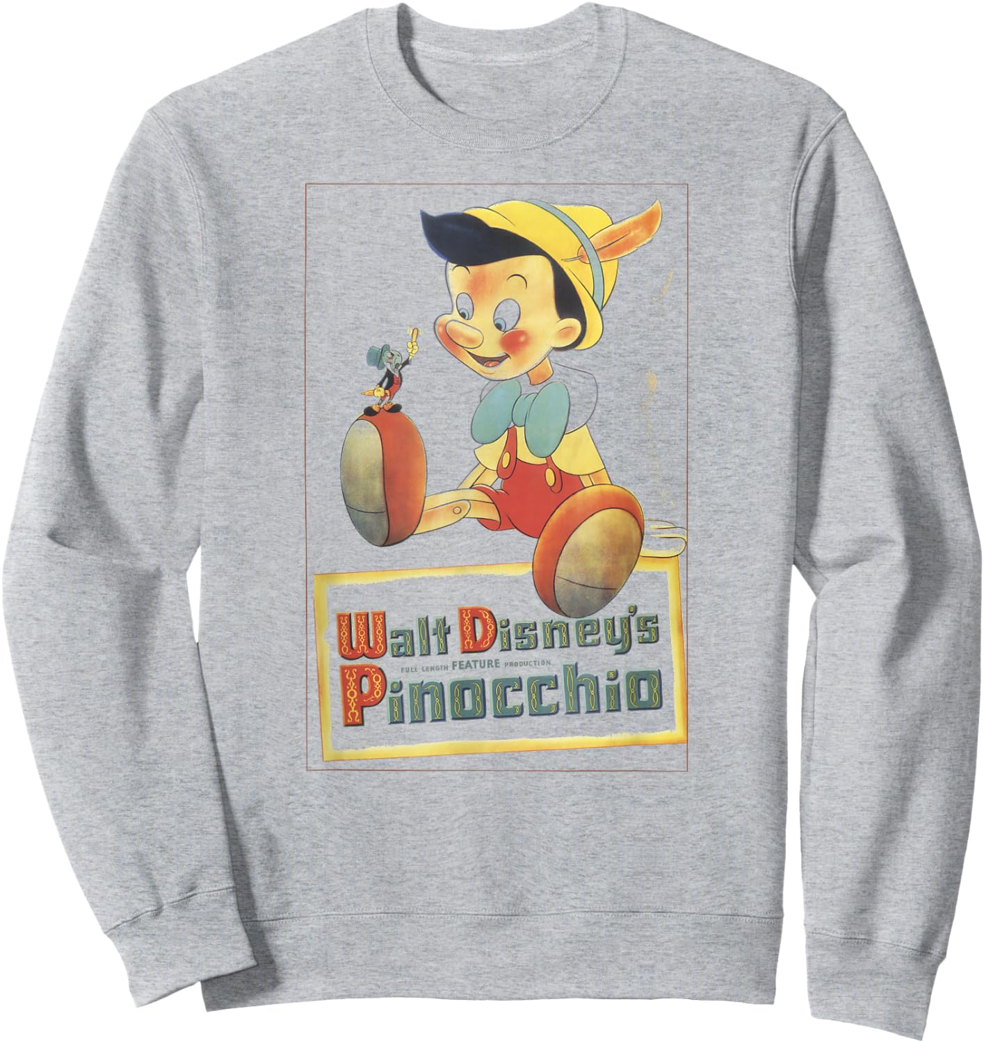 Disney Pinocchio Vintage Portrait Sweatshirt - Sweatshirt | Ash
