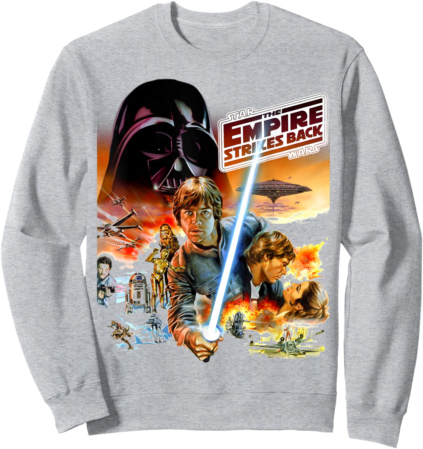 Star Wars The Empire Strikes Back Classic Group Shot Sweatshirt - Sweatshirt | Ash