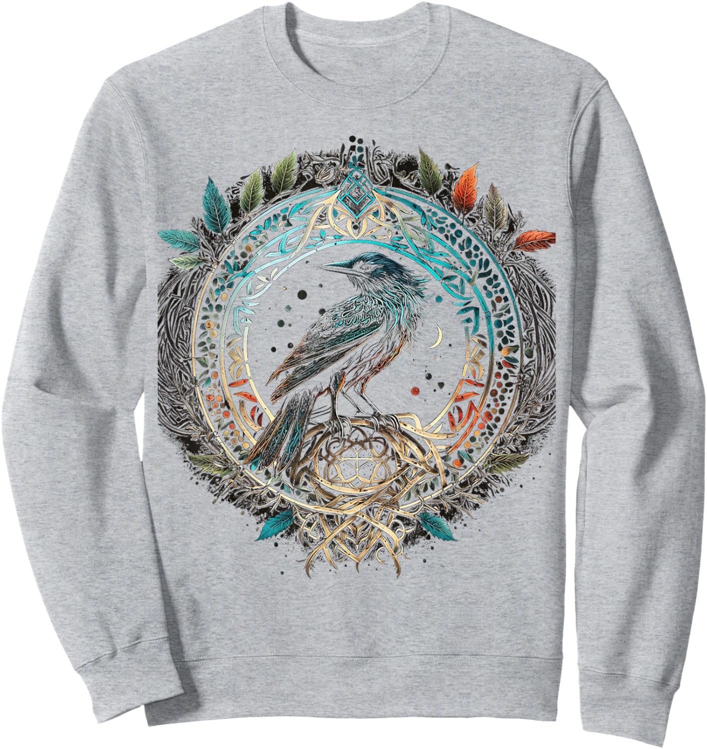 Odin's Bird Northman Valhalla Norse Mythology Sweatshirt - Sweatshirt | Ash