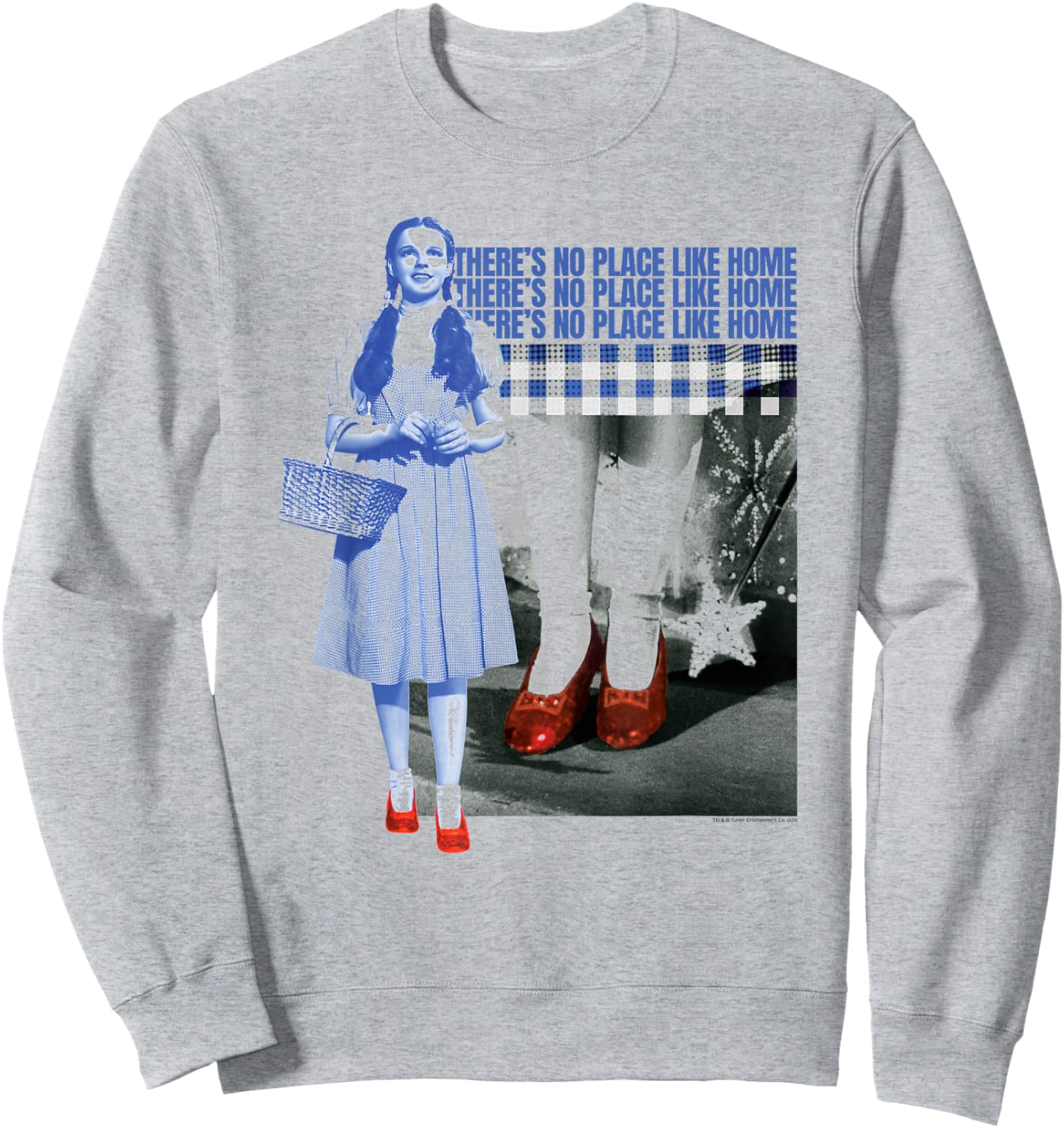 Wizard of Oz There's No Place Like Home Dorothy Retro Movie Sweatshirt - Sweatshirt | Ash