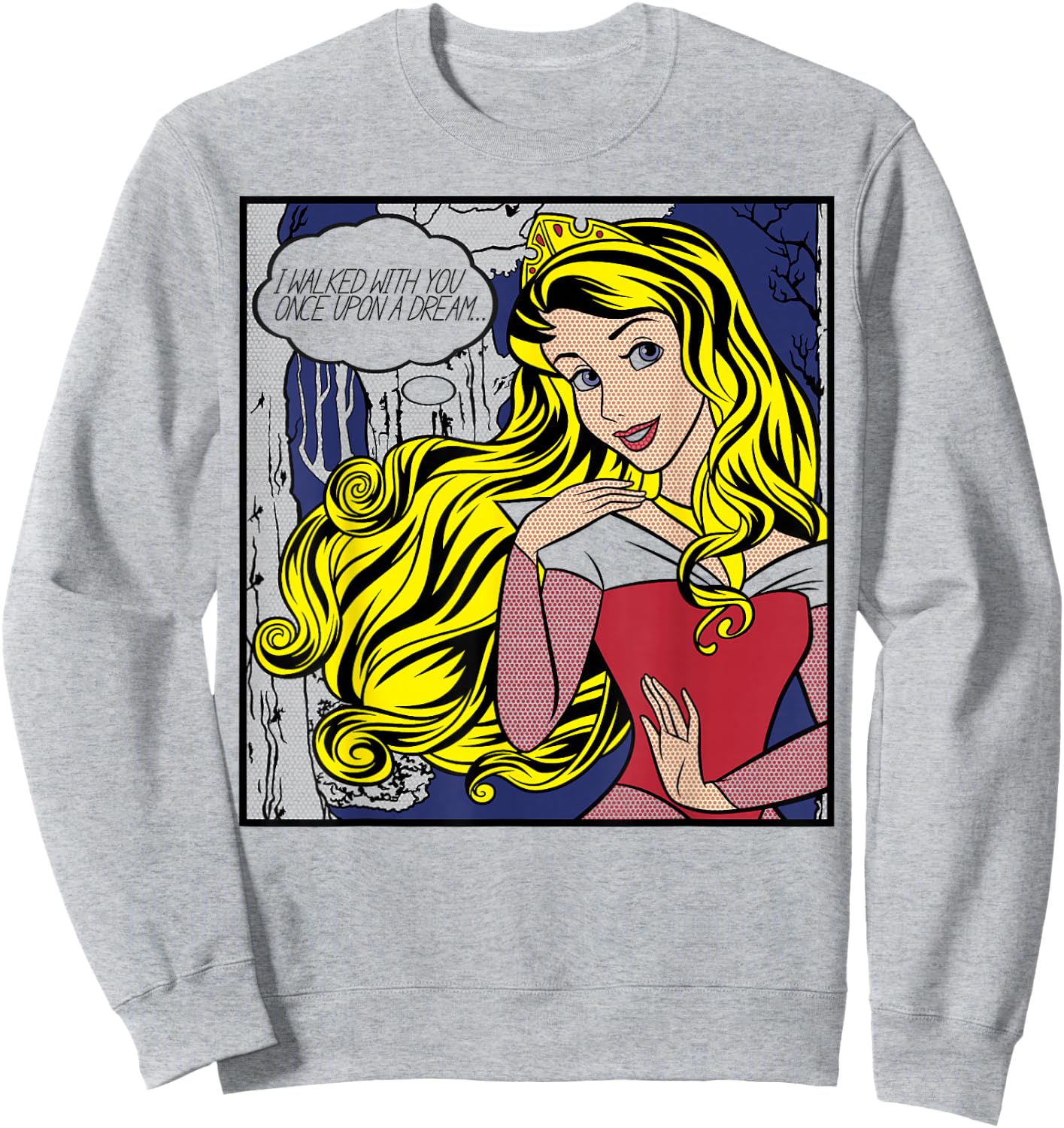 Disney Sleeping Beauty Aurora Pop Art Portrait Sweatshirt - Sweatshirt | Ash