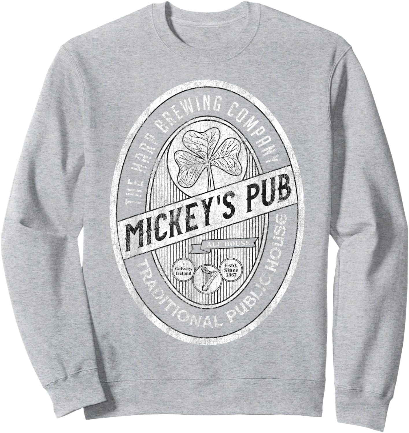 Mickey's Pub Galway, Ireland - Eire Gift - Irish Heritage Sweatshirt - Sweatshirt | Ash