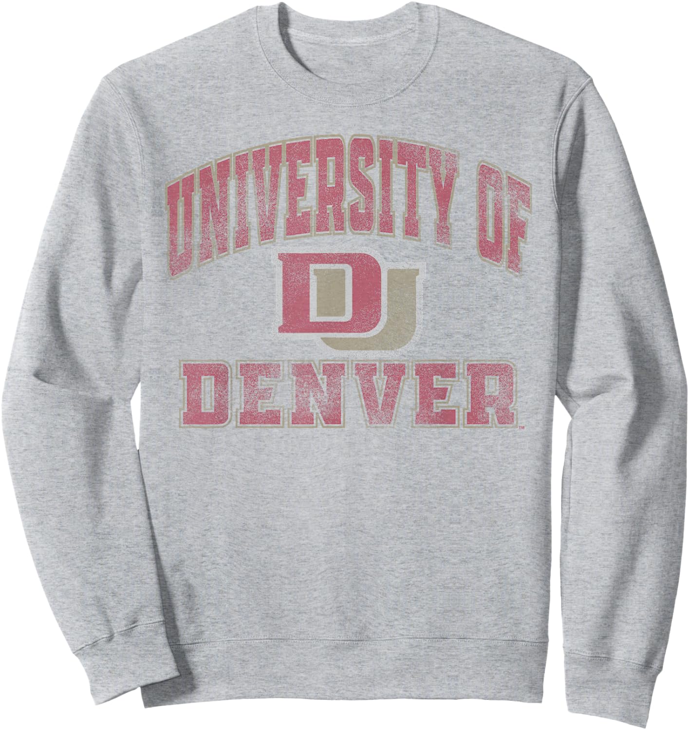 Denver Pioneers Vintage Worn Gray Officially Licensed Sweatshirt - Sweatshirt | Ash