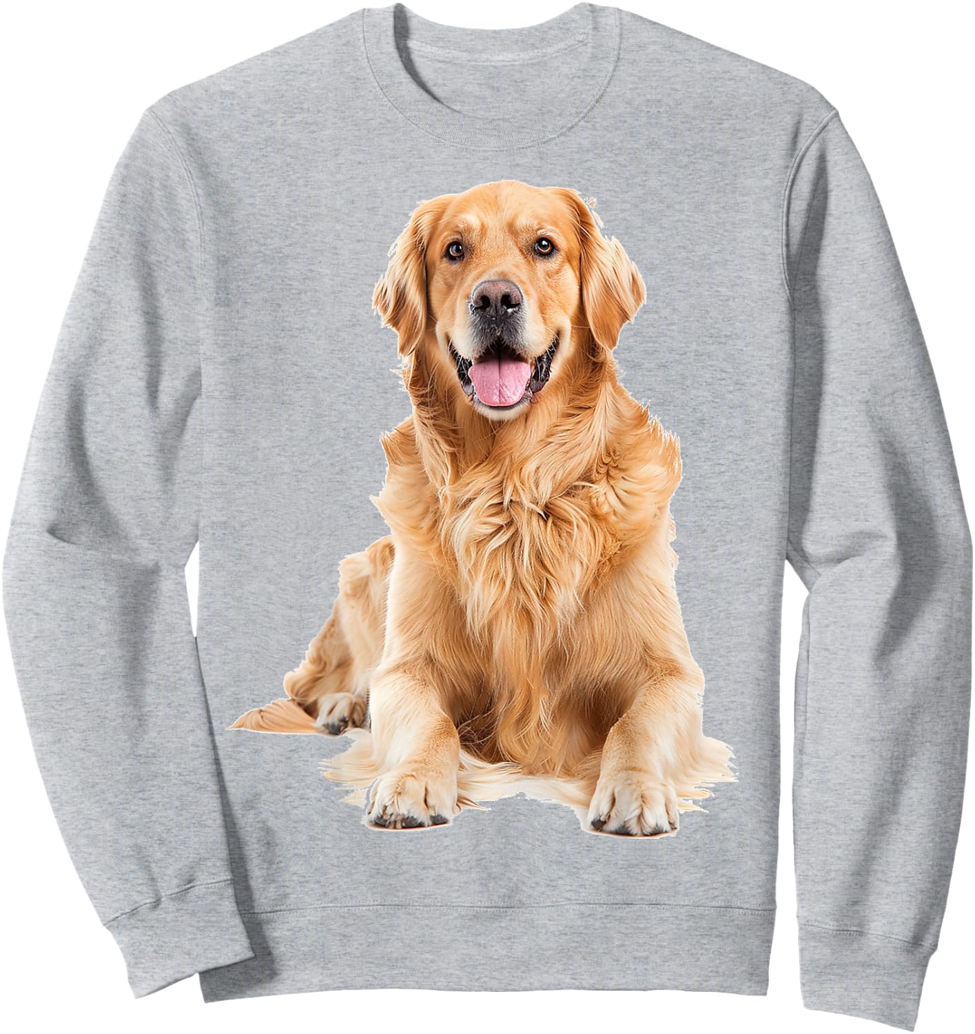 Golden Retriever Dog Graphic Pet Artwork Golden Retriever Men Women Kids Sweatshirt - Sweatshirt | Ash