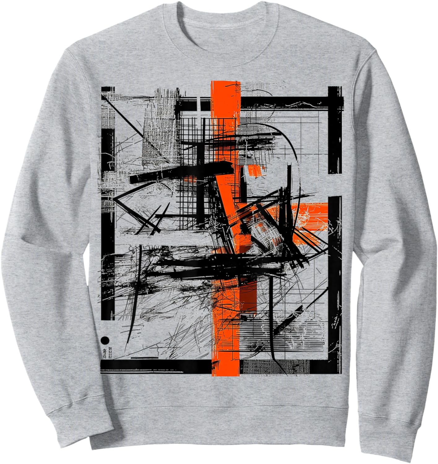 Art Drawing Abstract Geometric Graphic Art Sweatshirt - Sweatshirt | Ash