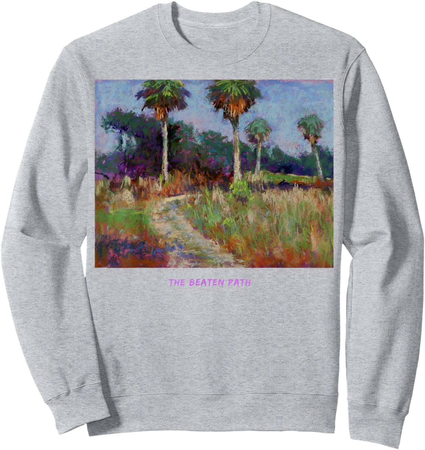 tropical arty- The Beaten Path Sweatshirt - Sweatshirt | Ash