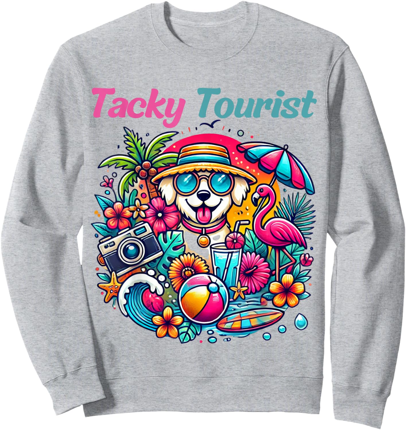Vacay Tacky Tourist Outfit Wacky Cruise Costume Idea Tacky Sweatshirt - Sweatshirt | Ash