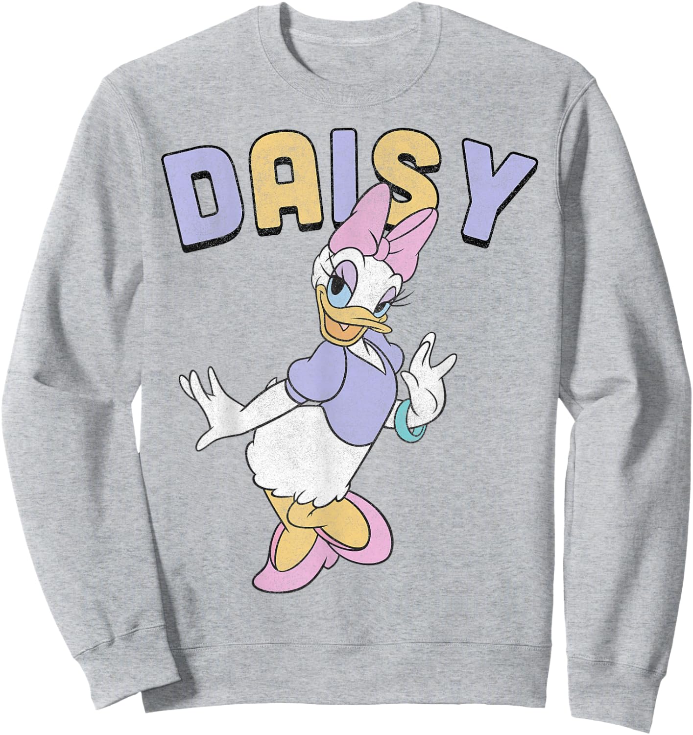 Disney Mickey And Friends Daisy Duck Simple Portrait Sweatshirt - Sweatshirt | Ash