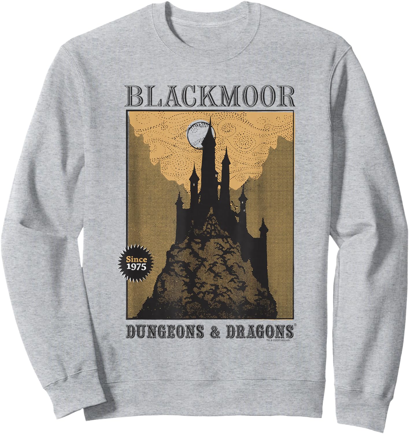 Dungeons & Dragons 50th Anniversary Blackmoor Castle Card Sweatshirt - Sweatshirt | Ash