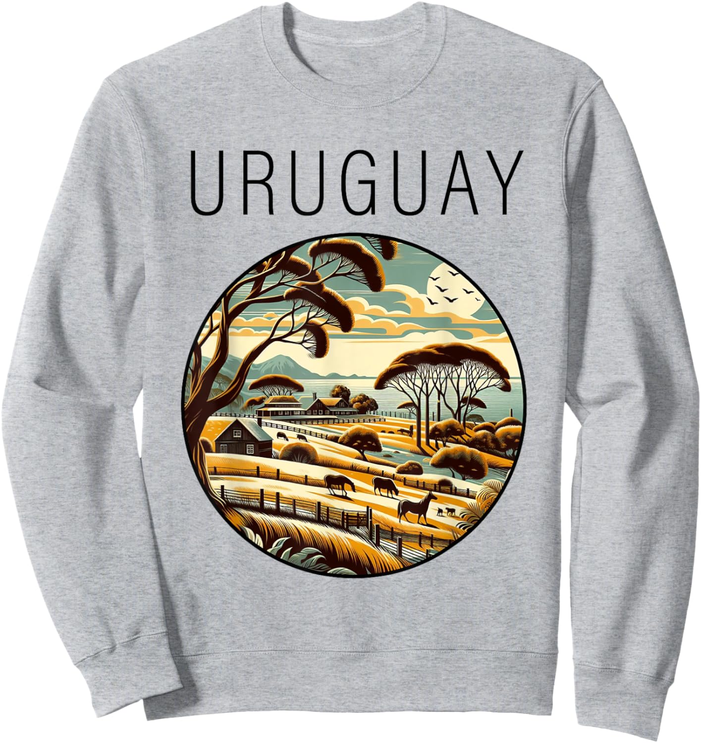 Uruguay scenery Art Deco Sweatshirt - Sweatshirt | Ash