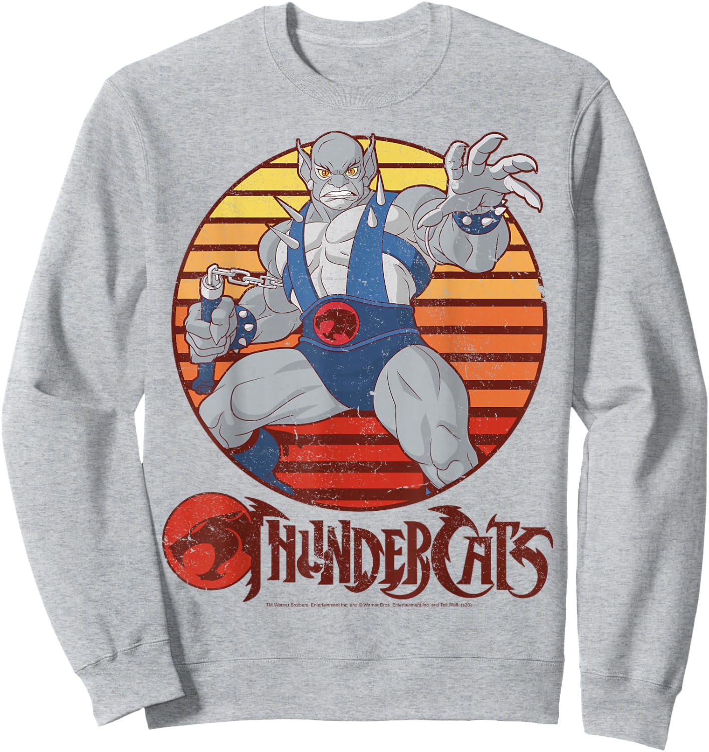 ThunderCats Panthro Retro Sunset Sweatshirt - Sweatshirt | Ash