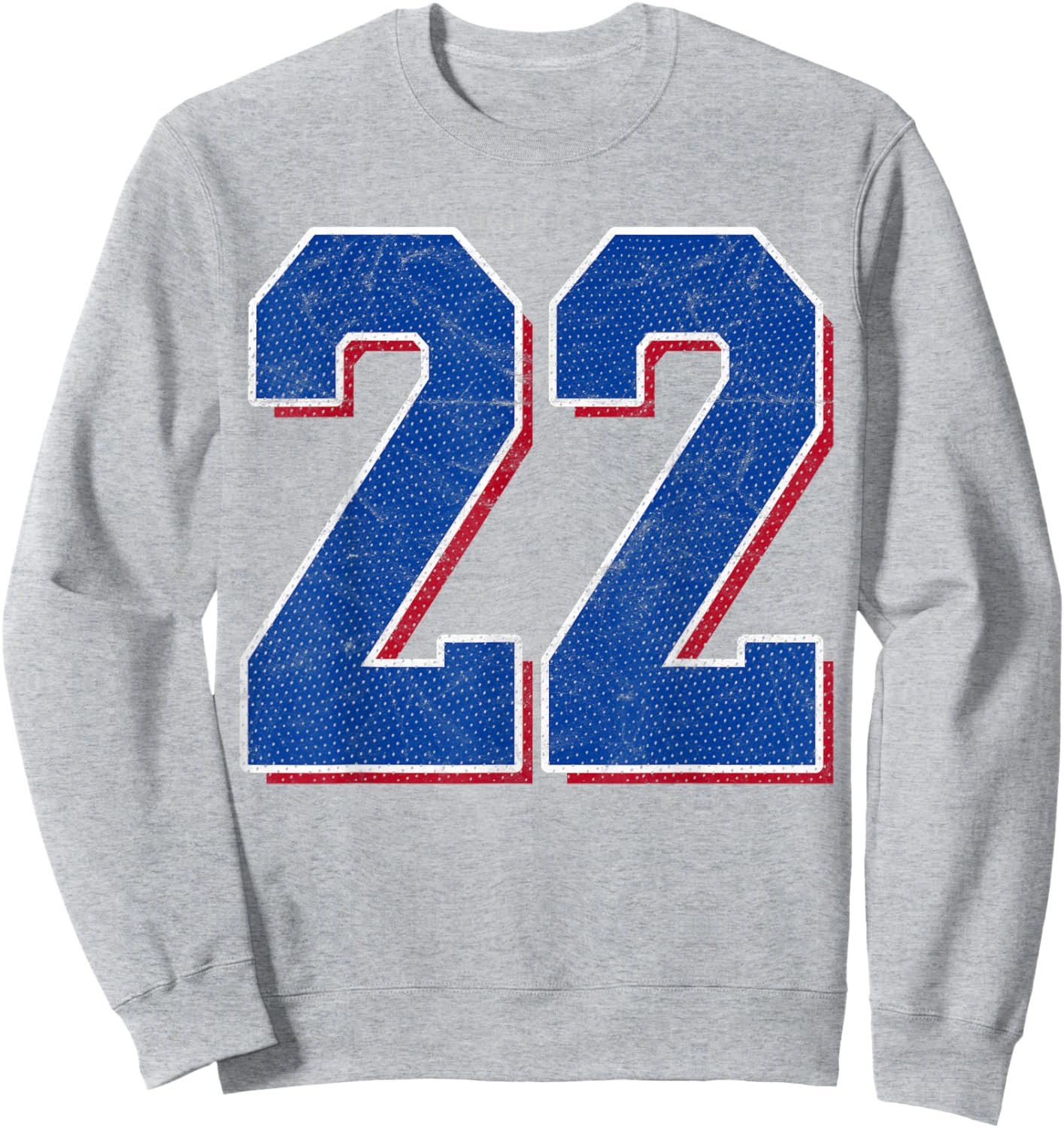 Number 22 Numbered Uniform Sports Team Jersey 22nd Birthday Sweatshirt - Sweatshirt | Ash
