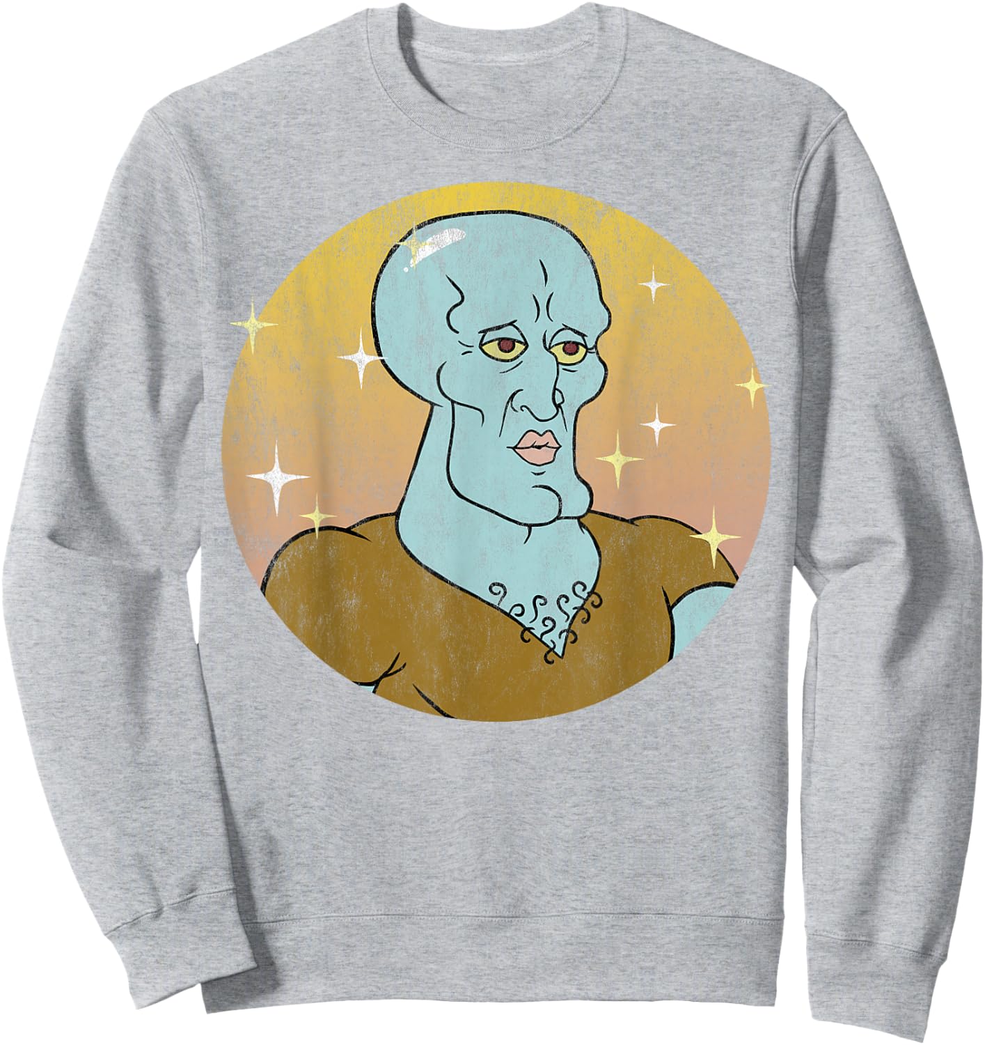 Spongebob Squarepants Handsome Squidward Portrait Small Sweatshirt - Sweatshirt | Ash