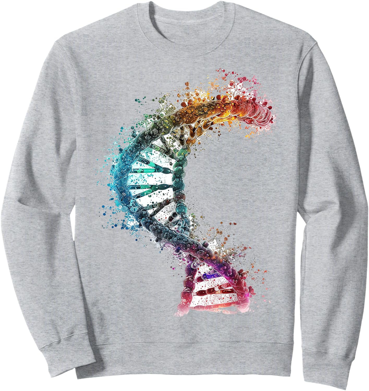 DNA Colorful Print Art DNA Sweatshirt - Sweatshirt | Ash