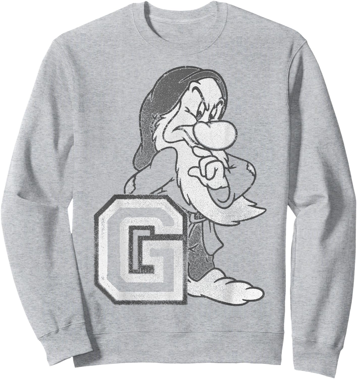 Disney Snow White and Seven Dwarfs Grumpy Sweatshirt - Sweatshirt | Ash